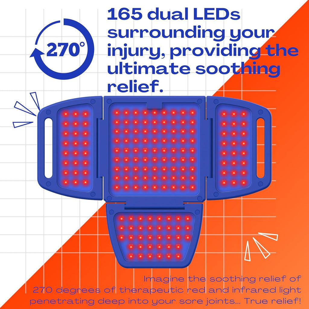 SHINE® Flex Advanced 270-Degree of Therapeutic Relief Red and Infrared LED Therapy Light - Deep Tissue Penetration for Knee Relief and Muscle Recovery